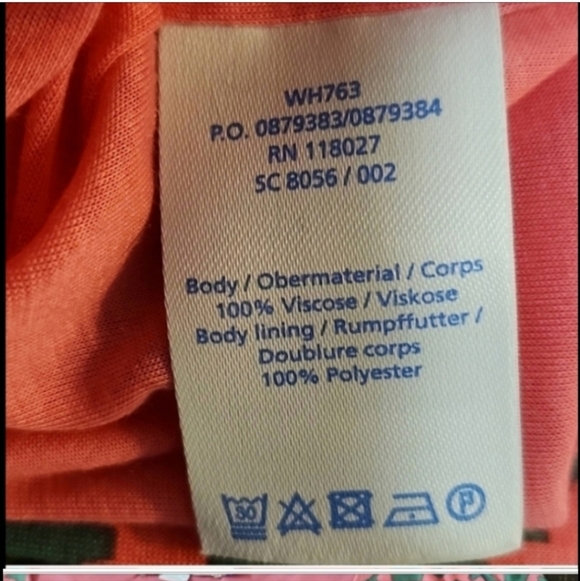 Boden Midi Dress Size US 8 L Viscose Pink Green Jersey Knit Ruching Career - Picture 7 of 7